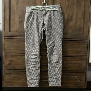 Xhilaration Gray and White Polka Dot Pants